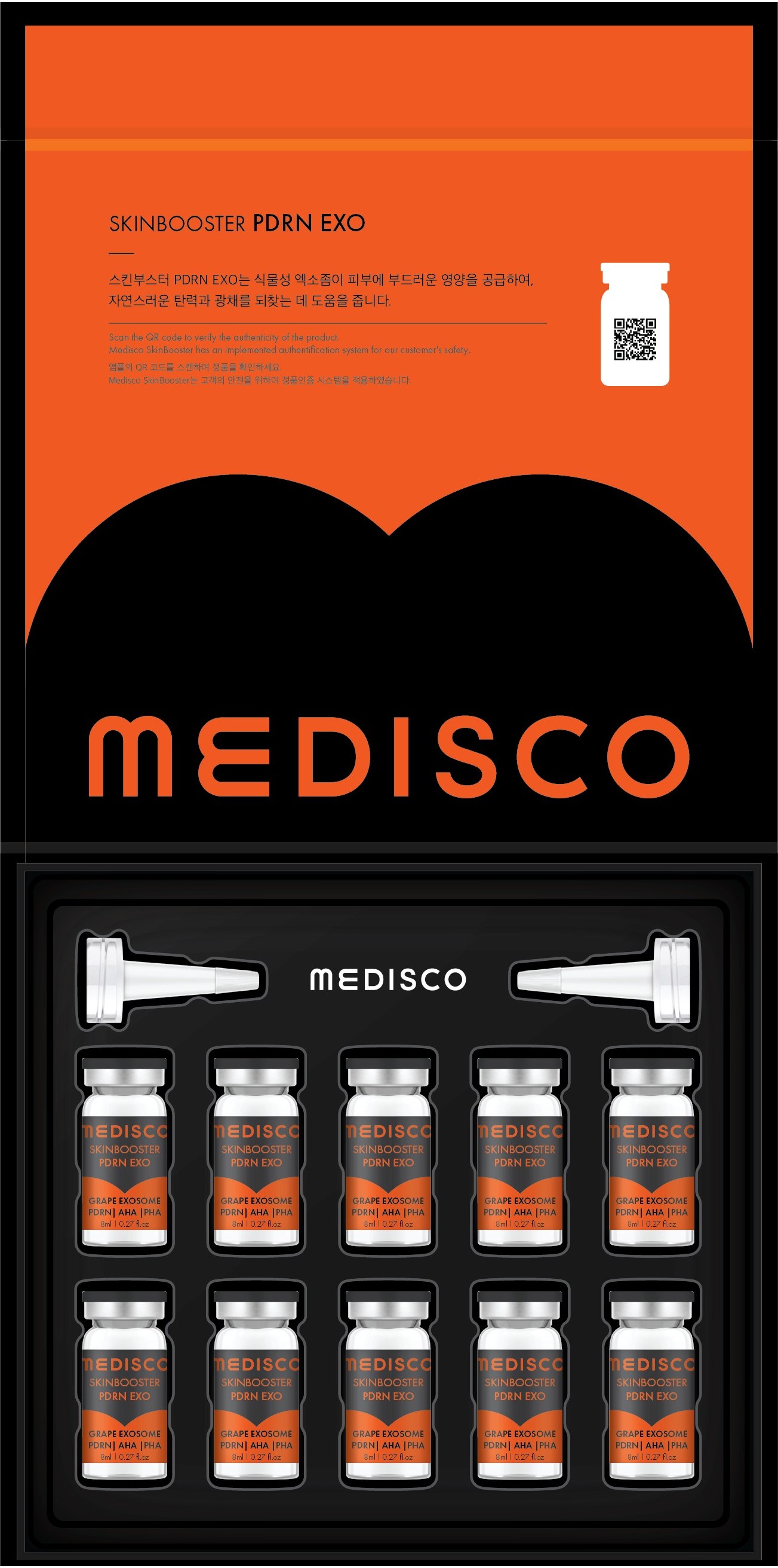 Medisco SkinBooster PDRN EXO — open box with ten vials